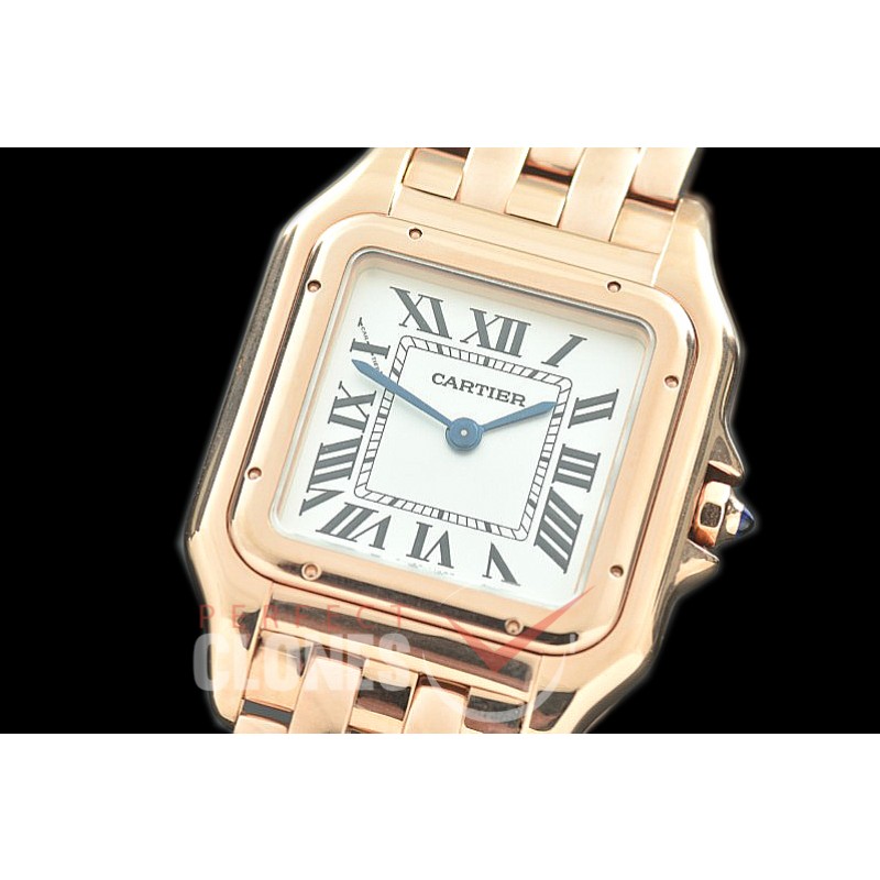 CARPT-026 KOR-F Panthere de Cartier Ladies 27mm RG/RG White Swiss Quartz 