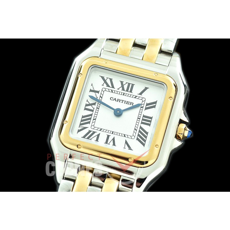 CARPT-016 KOR-F Panthere de Cartier Ladies 27mm SS/YG White Swiss Quartz 