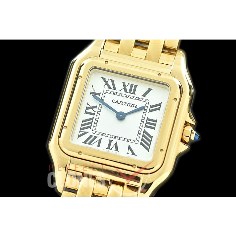 CARPT-021 KOR-F Panthere de Cartier Ladies 27mm YG/YG White Swiss Quartz 