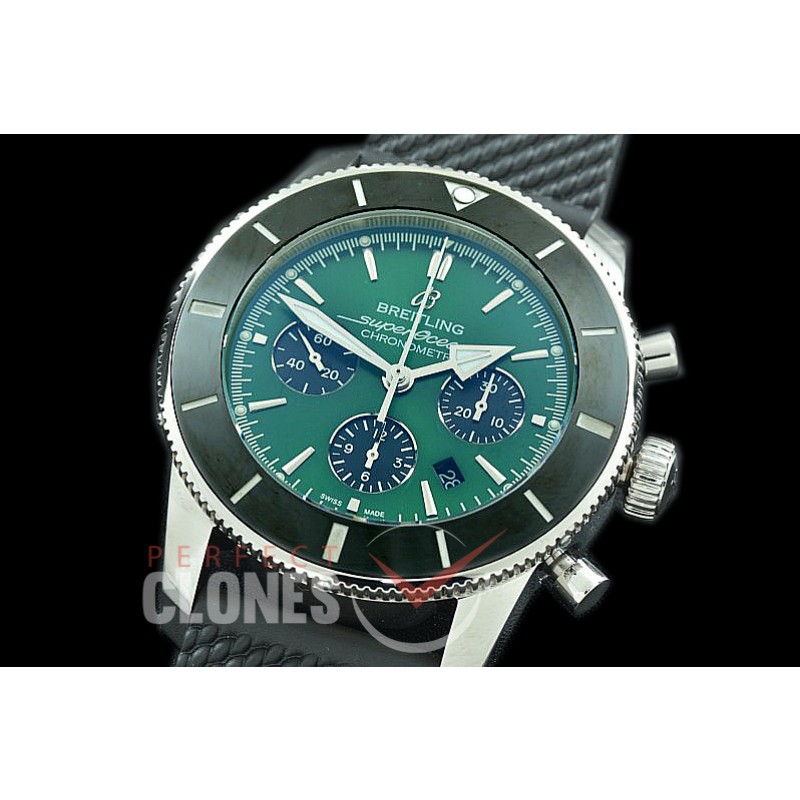 0 0 BLSF-HC46-253R ANF Superocean Heritage B01 Chronograph SS/RU Green A-7750