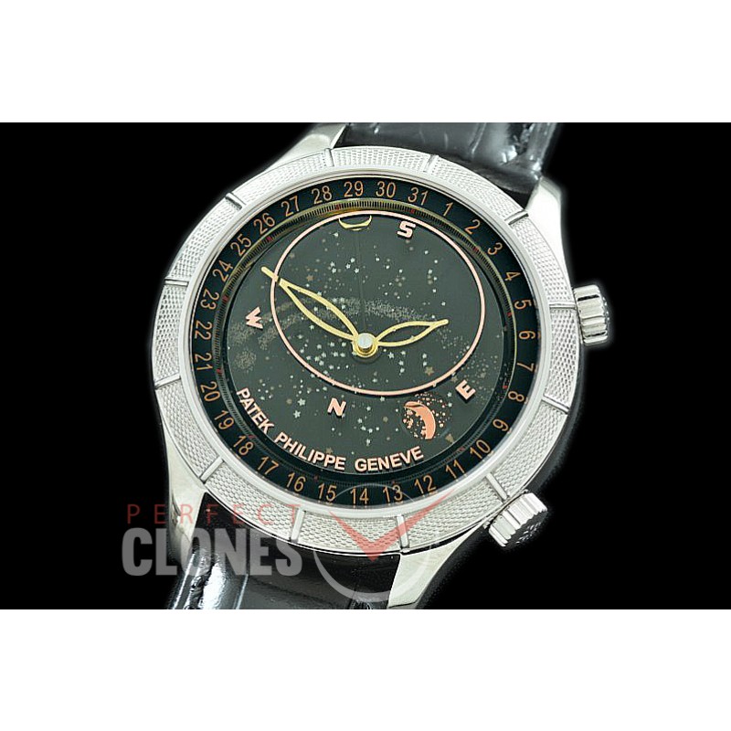 0 0 0 PPSM-6102-102 V9F 6102P Sky Moon Celestial Automatic SS/LE Blue Asian Custoomized