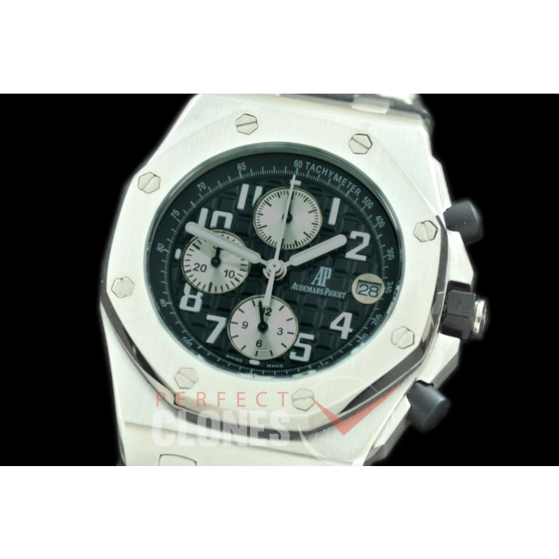 AP26400-909L Royal Oak Offshore Chronograph 26400 SS/LE Black/White Seiko VK6 ite Seiko VK6 