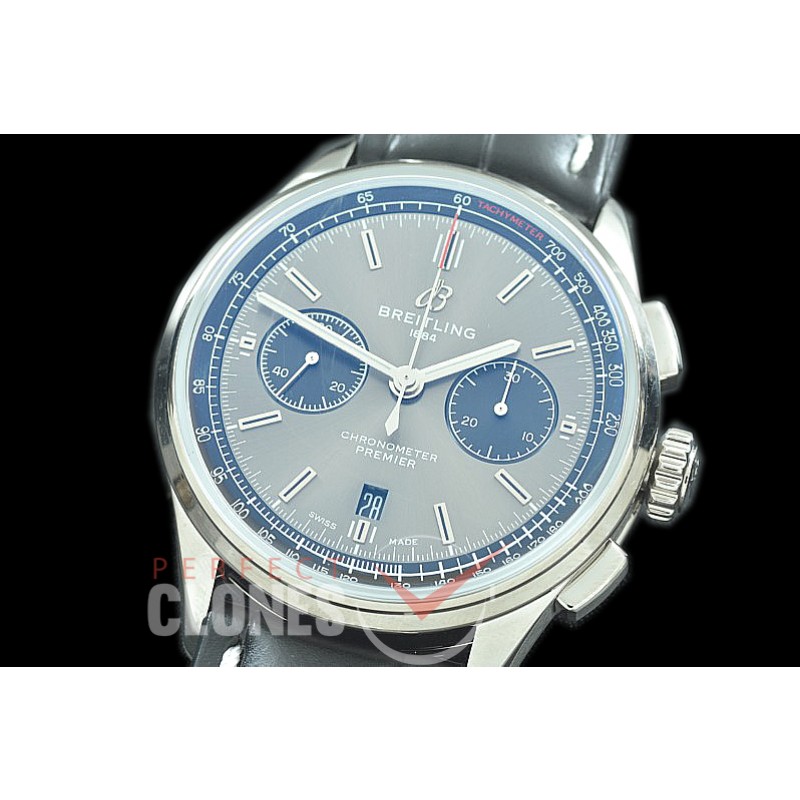 BL-PB01-102 GF Premier B01 Chronograph SS/LE Grey A-7750 