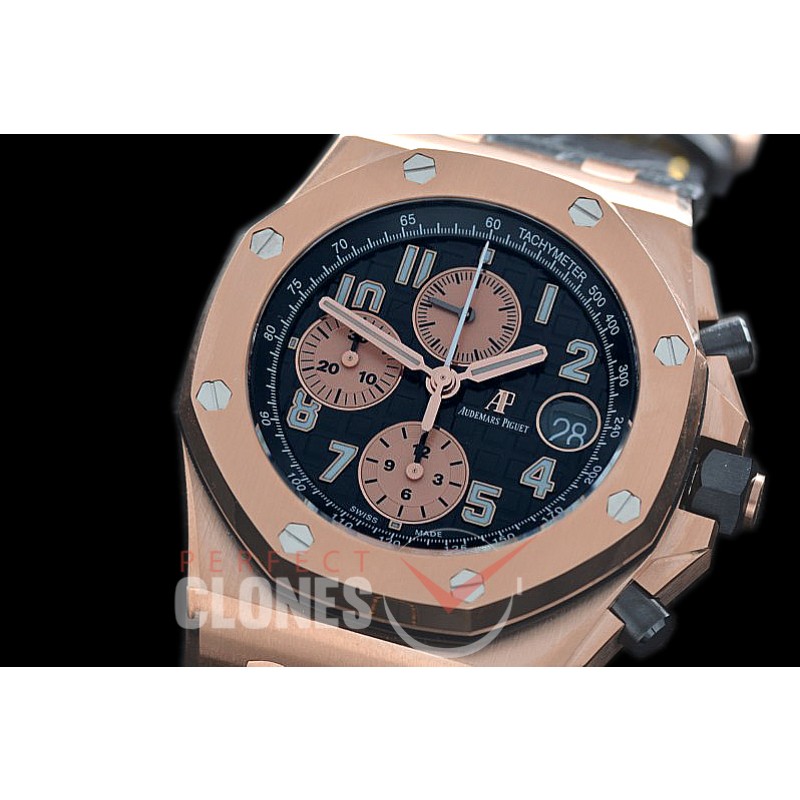 AAP00130 2020 JF/ARF Royal Oak Chrono 26470 RG/LE Black A-3126 Sec@12