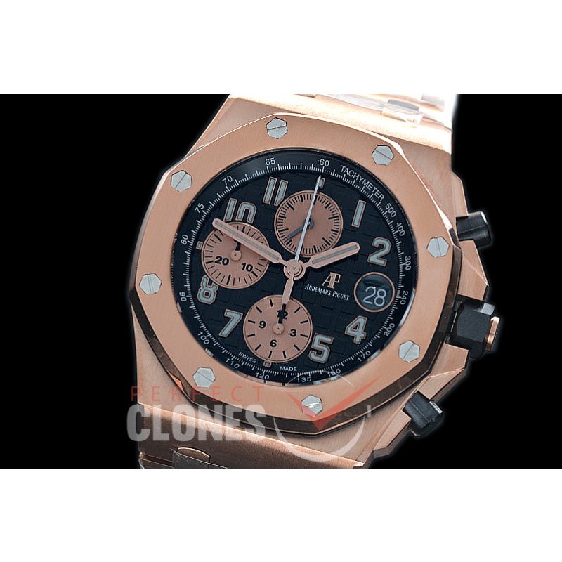 AAP00130S 2020 JF/ARF Royal Oak Chrono 26470 RG/RG Black A-3126 Sec@