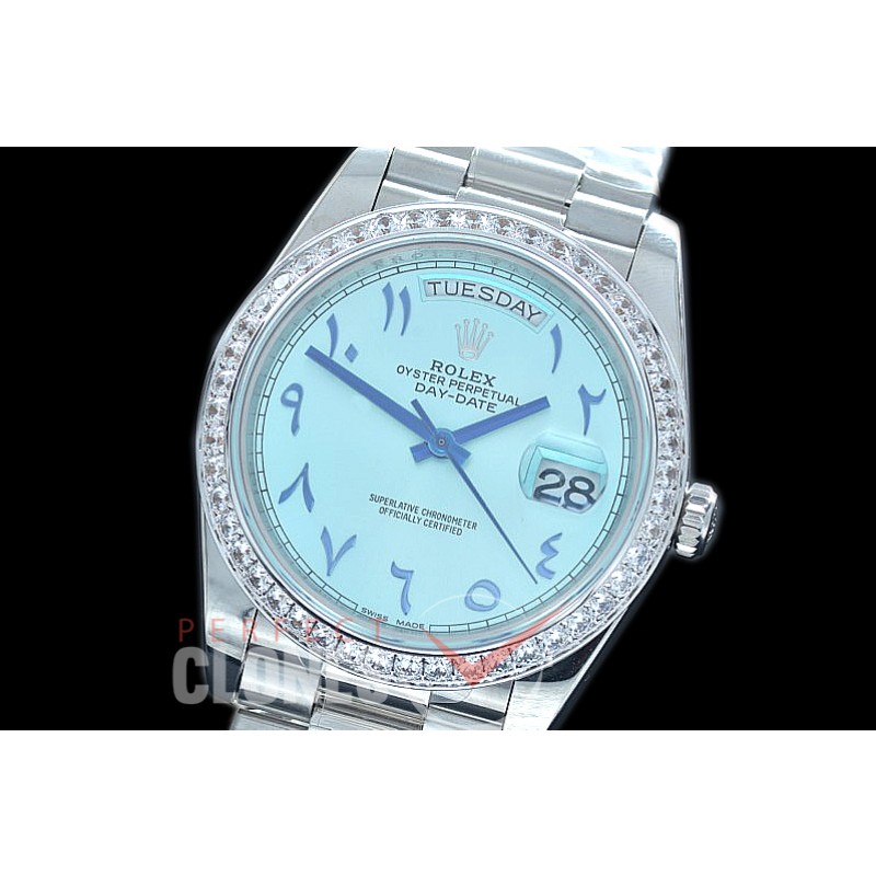 R40DDS00407D 228206 SS/SS Diam Bez Ice Blue Arabic Special Edition A-2836