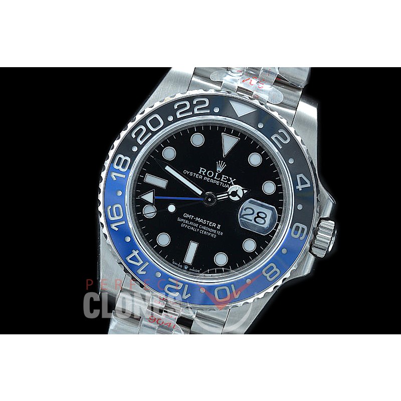 0 0 0 0 0 RLGS00941 GMF V2 904L Steel GMT 126710BLNR Batman SS/SS Black SA 3285 CHS