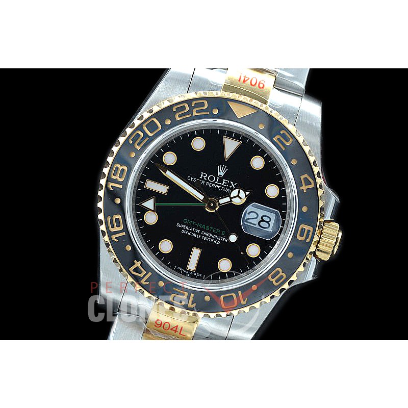 0 0 0 0 0 RLGT00901 GMF V4 904L Steel V3 GMT 116713LN SS/YG Black SA 3186 CHS