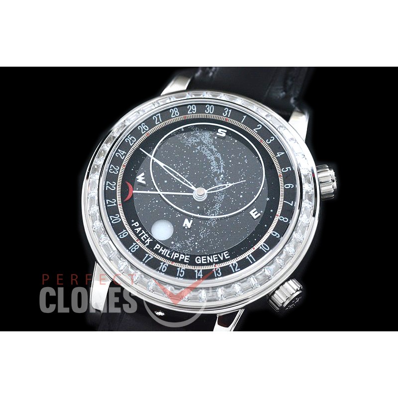 PPSM00082D 6102P Sky Moon Celestial 3 Automatic SS/LE Black Asian Custoomized 