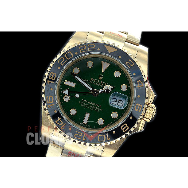 0 0 0 0 0 RLGF00931 GMF V2 904L 50th Anniversary GMT 116718LN YG/YG Green SA 3186 CHS 