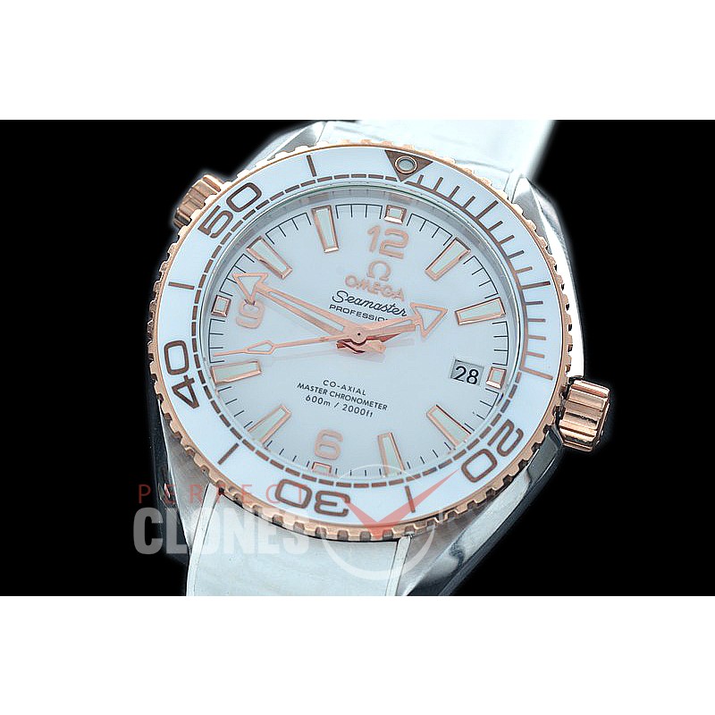 OMCPO395-106 XF/VSF Seamaster Planet Ocean 39.5mm SS/RU White Asian 2824 Mod VS 8800