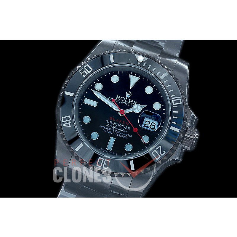 0 0 0 0 0 RLS-SP-041 V9F Blacken Submariner 116610LN PVD/PVD Black SA 3135