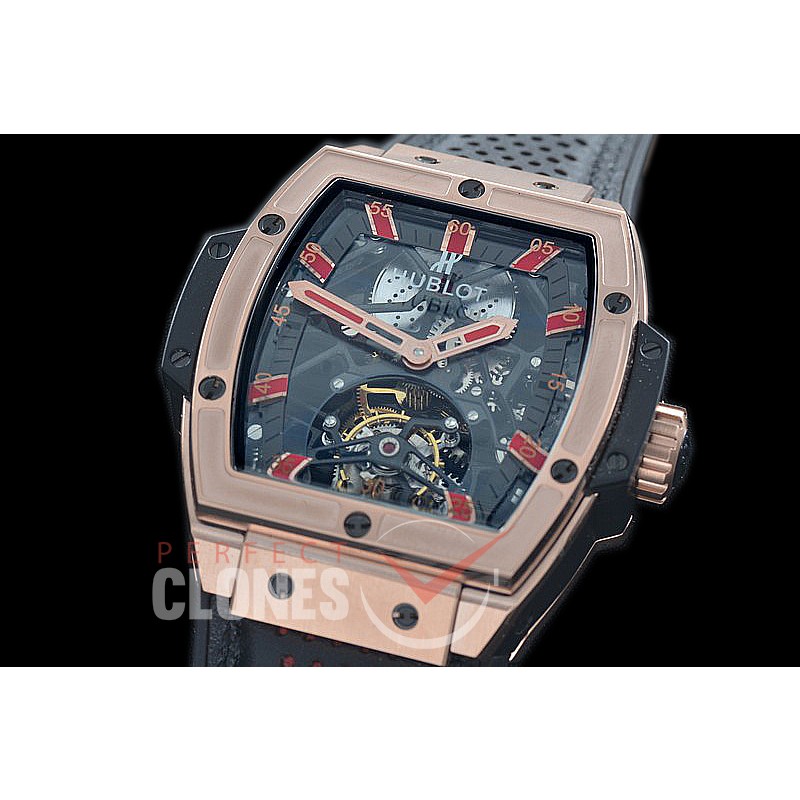 HB-SPT-0012 V9F Spirit of Big Bang Tourbillon RG/LE Black/Red Skeleton SG Tourbillon 