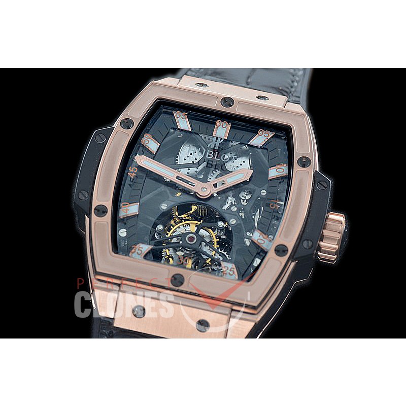 HB-SPT-0011 V9F Spirit of Big Bang Tourbillon RG/LE Black Skeleton SG Tourbillon 