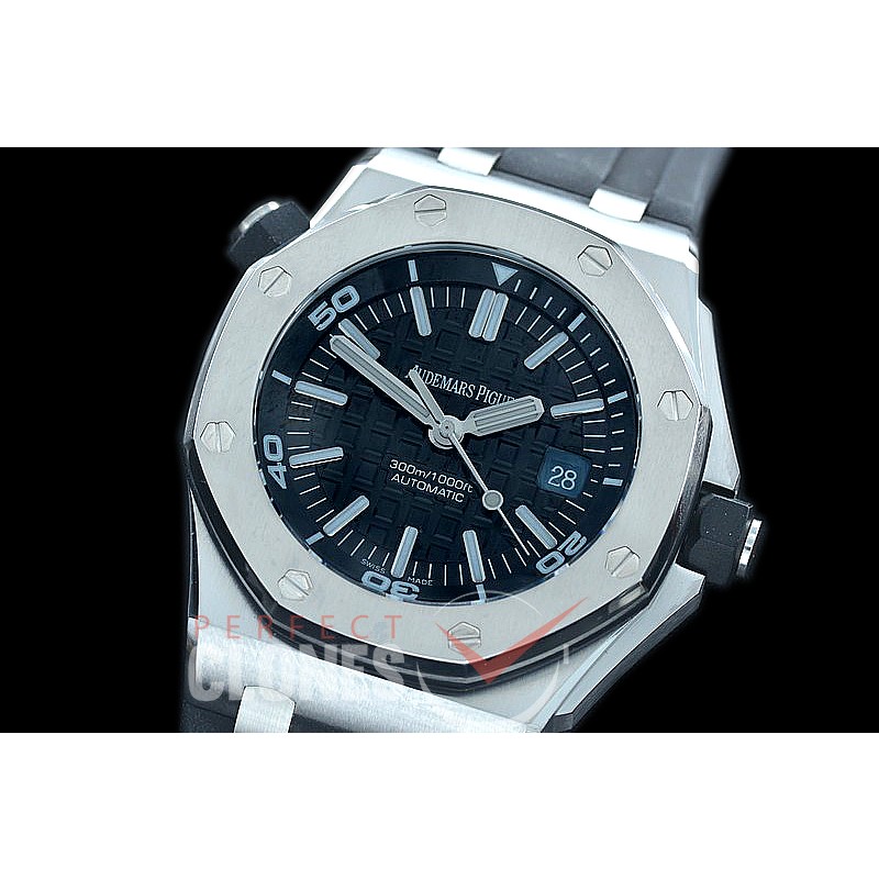0 0 0 0 0 APD00018 JF/ARF V10 Royal Oak Offshore Diver 15710ST H Series SS/RU Black A-3120