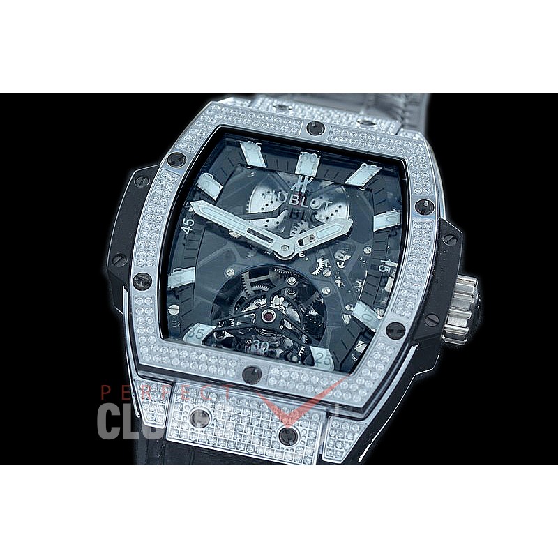 HB-SPT-0001D V9F Spirit of Big Bang Tourbillon SS/LE Black Skeleton SG Tourbillon 