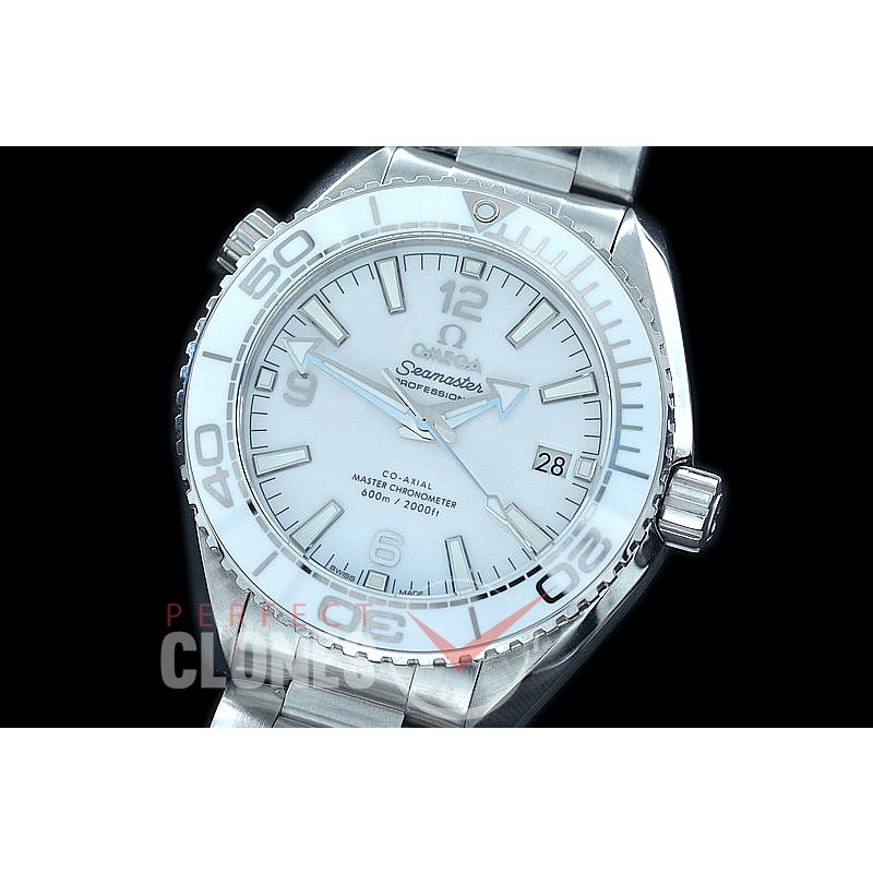 OMCPO395-101S XF/VSF Seamaster Planet Ocean 39.5mm SS/SS White Asian 2824 Mod VS 8800