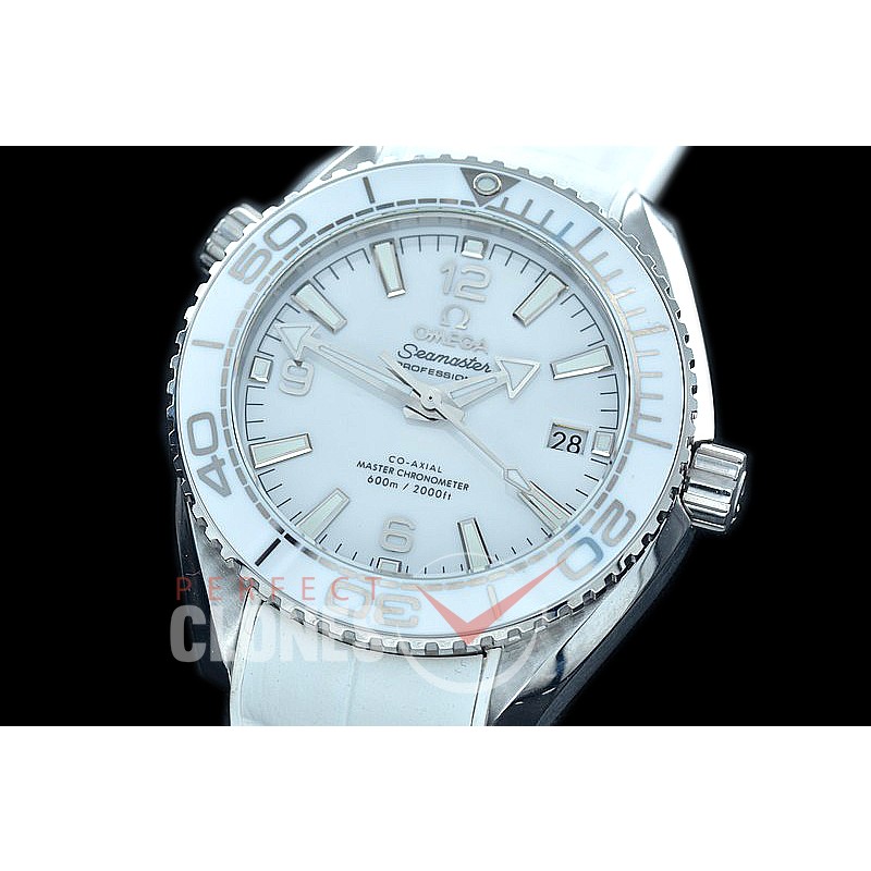 OMCPO395-101 XF/VSF Seamaster Planet Ocean 39.5mm SS/RU White Asian 2824 Mod VS 8800