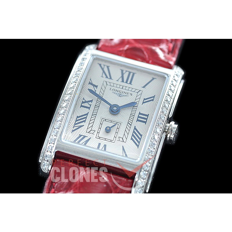LG-DV-101D 8848F Dolcevita Ladies SS/LE White Swiss Quartz L178.2 - Genuine Croc Strap 