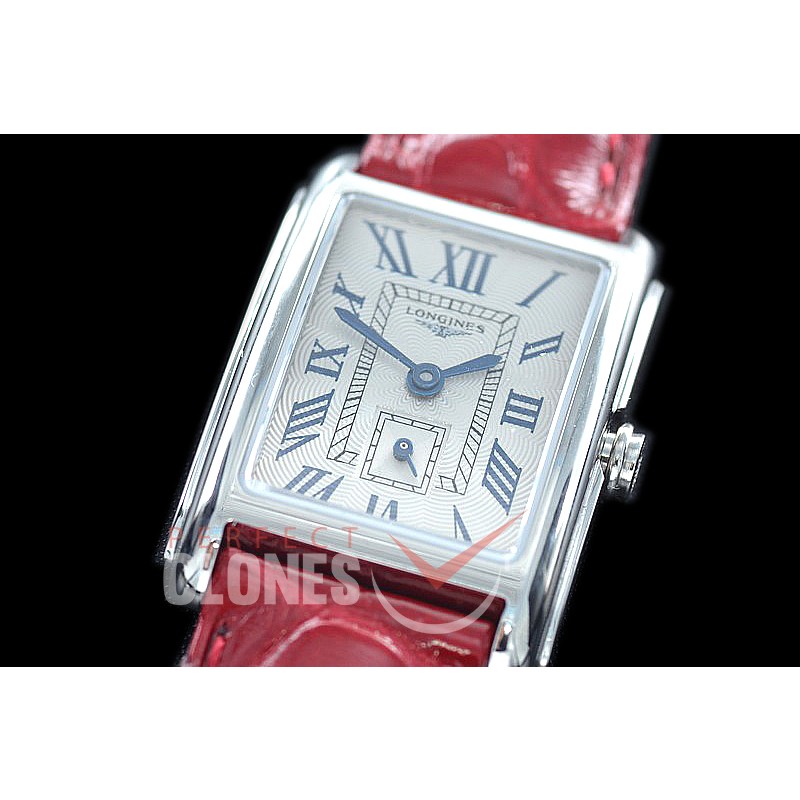 LG-DV-101 8848F Dolcevita Ladies SS/LE White Swiss Quartz L178.2 Genuine Croc Strap 