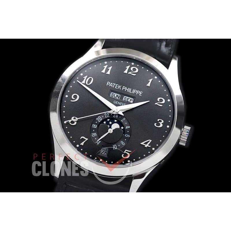 PP5396-113 Calastrava 5396G Annual Calender Moonphase SS/LE Dark Grey Numeral Miyota 9100/Mod 324S