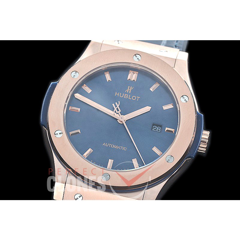 HBFS-45-0024 ANF Classic Fusion 45mm Automatic RG/LE Blue Asian Clone 2892