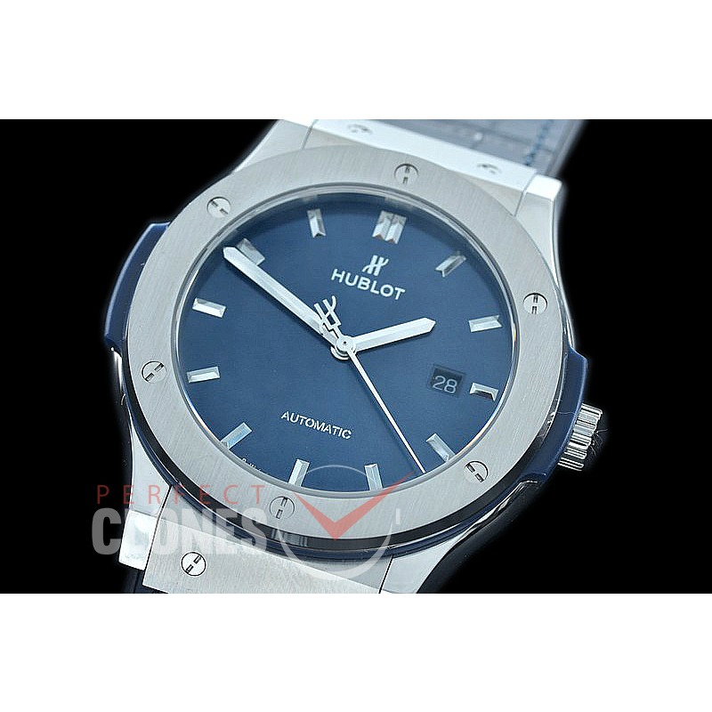 HBFS-45-0004 ANF/OXF Classic Fusion 45mm Automatic SS/LE Blue Asian Clone 2892