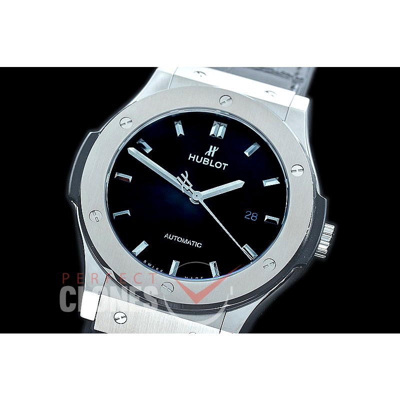 HBFS-45-0002 ANF/OXF Classic Fusion 45mm Automatic SS/LE Black Asian Clone 2892