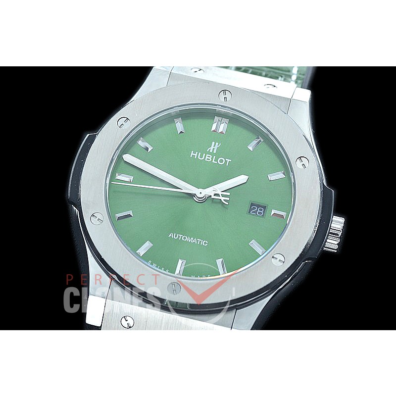 HBFS-45-0005 ANF/OXF Classic Fusion 45mm Automatic SS/LE Green Asian Clone 2892