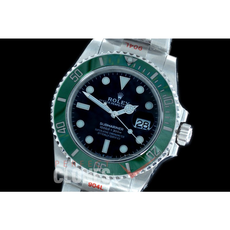  RLS-41-1002 Green-F 904L Steel 2020 41mm Submariner 126610LV SS/SS Black A-2824
