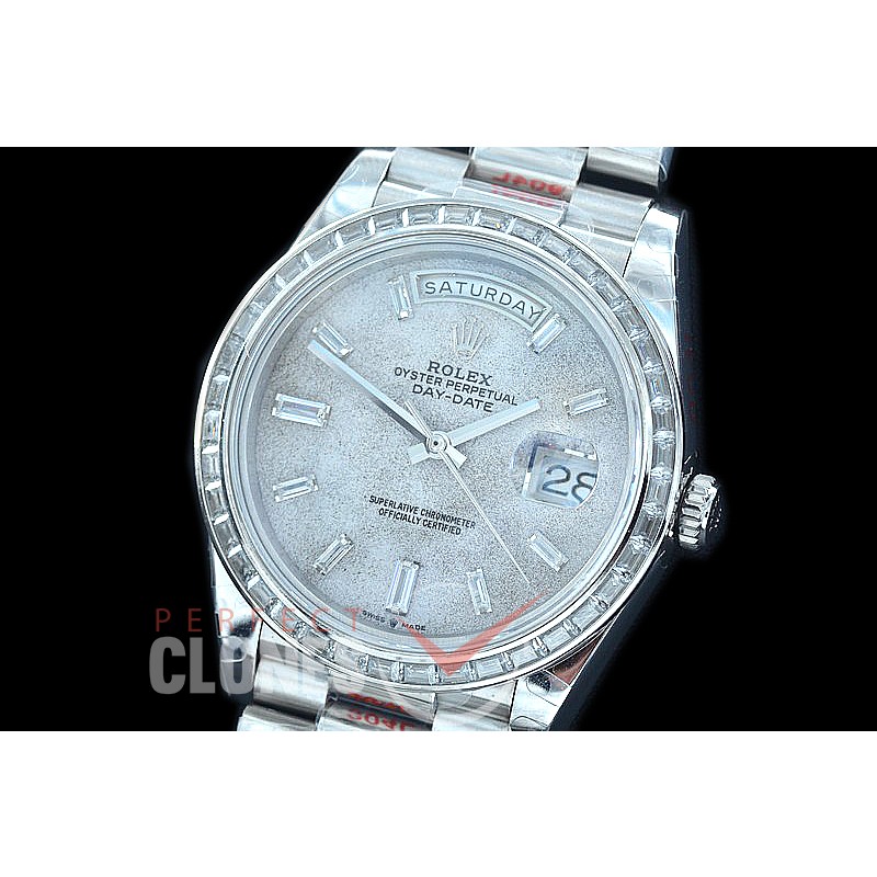 R40DDS00239D1 GMF Daydate 40mm 228349RBR 904 Steel SS/SS Diam Meteorite Diamonds A-2836