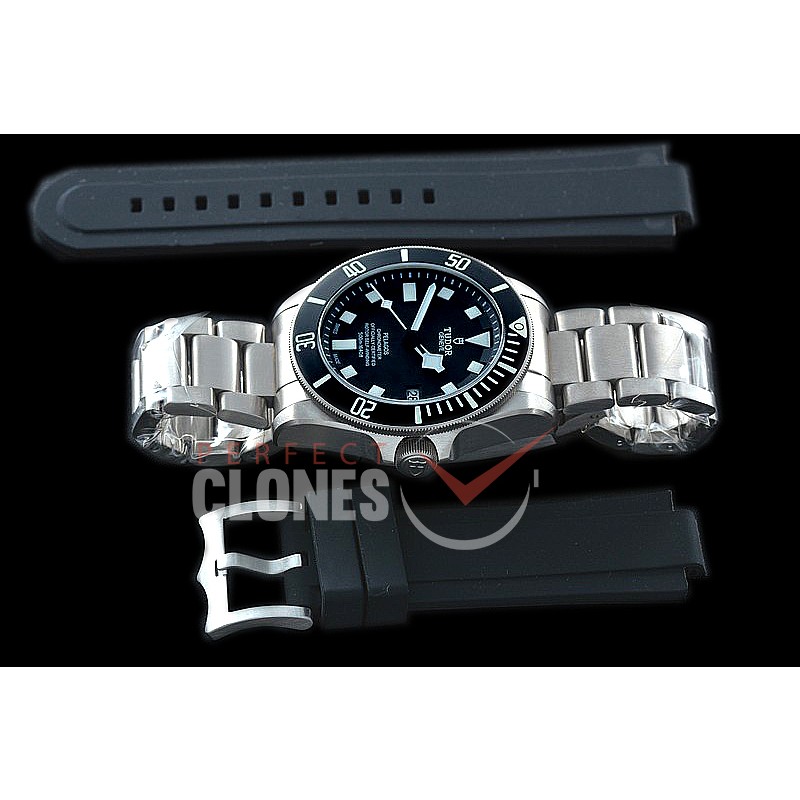 0 0 0 TU00119A XF/VSF M25600TB Pelagos TI/TI Black V6 A-2824 - Free Rubber Strap !!