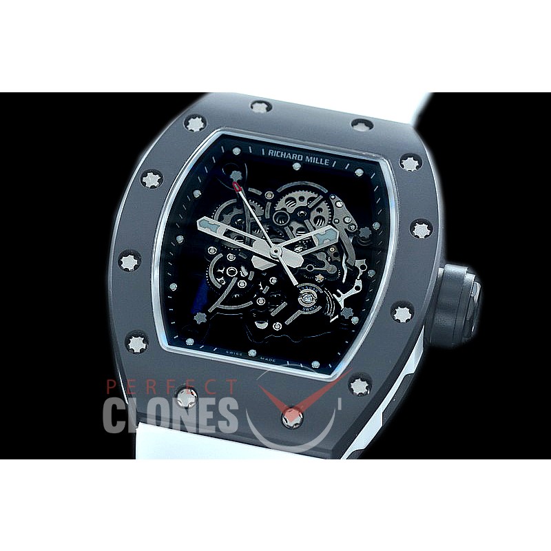 0 0 0 0 RM055-01-131 KVF RM055 Bubba Watson Black Ceramic Limited Edition CER/RU Skeleton M8215 Mod