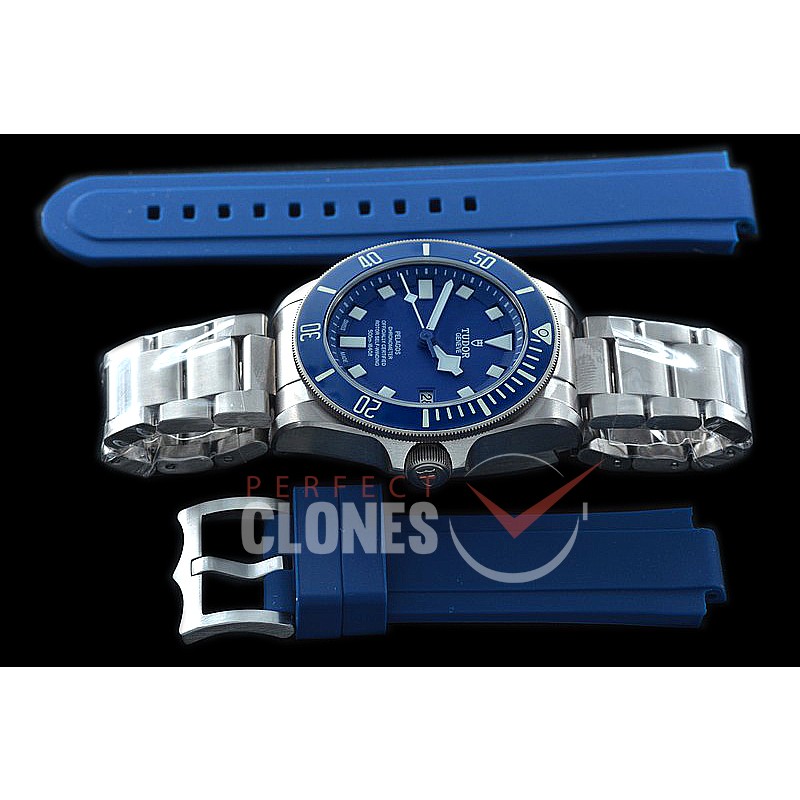 0 0 0 TU00120A XF/VSF M25600TB Pelagos TI/TI Blue V6 A-2824 - Free Rubber Strap !!