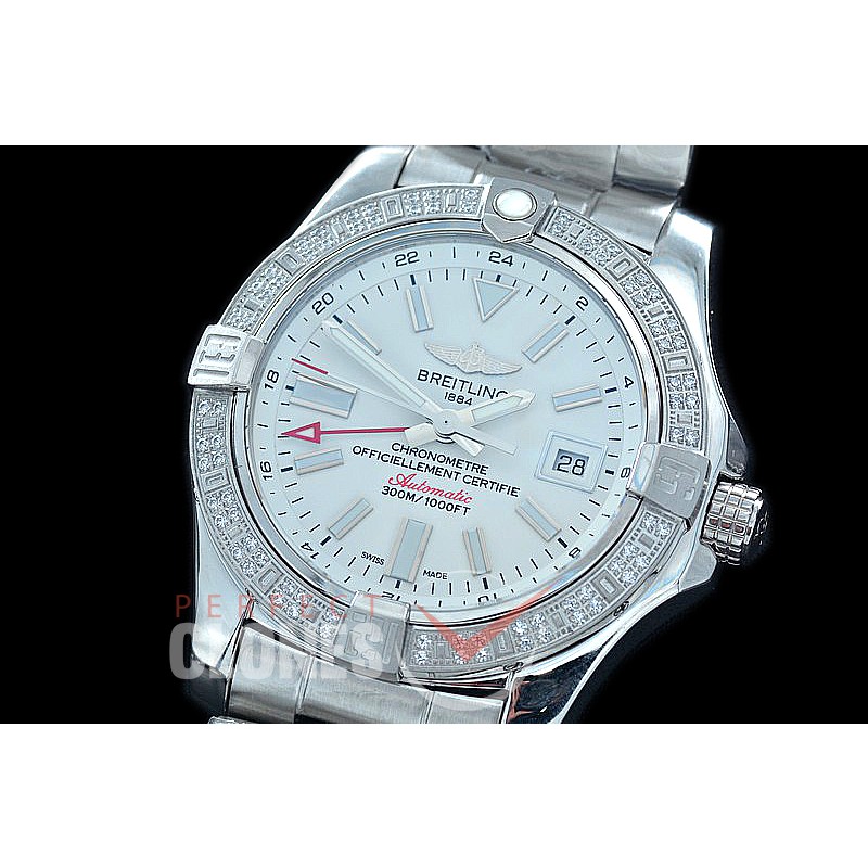 0 0 0 BLSA2-0071SD ANF/OXF Avenger II GMT SS/Diam/SS White Sticks Asian 2836