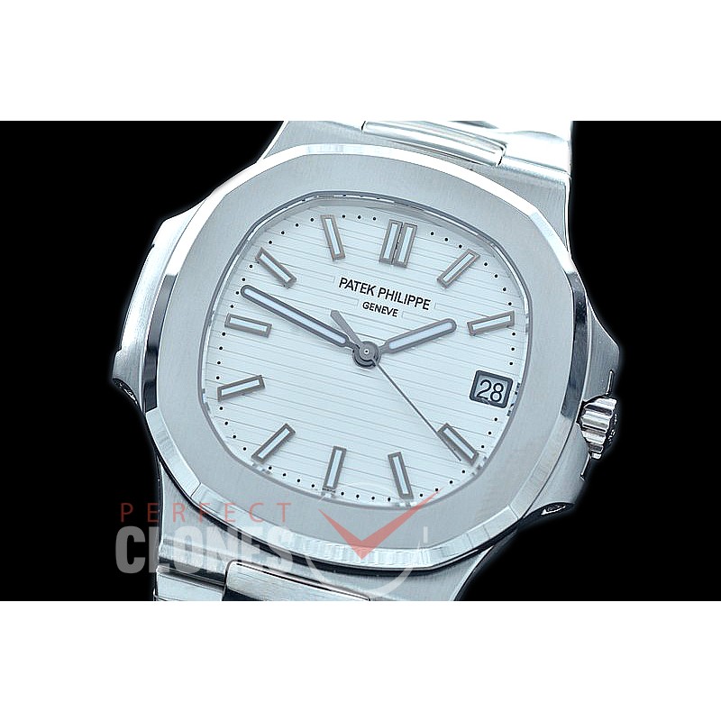 PP00601S 3KF UV Nautilis 5711 SS/SS White Asian Clone Calibre 324SC