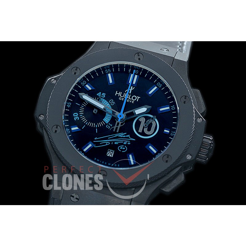 0 0 0 0 HB00993 LX-F Big Bang Maradona 10 Special Edition PVD/CER/RU Black A-7750 Secs at 3 