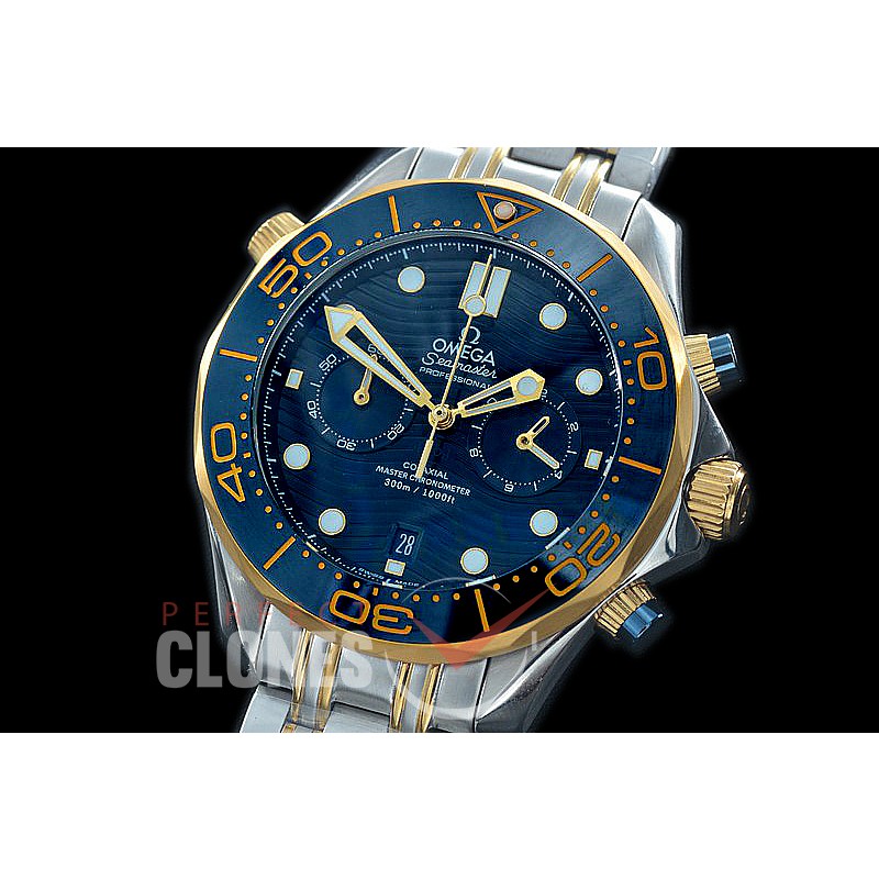 OMSEC-1017 Seamaster 300m Professional Chronograph SS/SS Blue OS20 Quartz