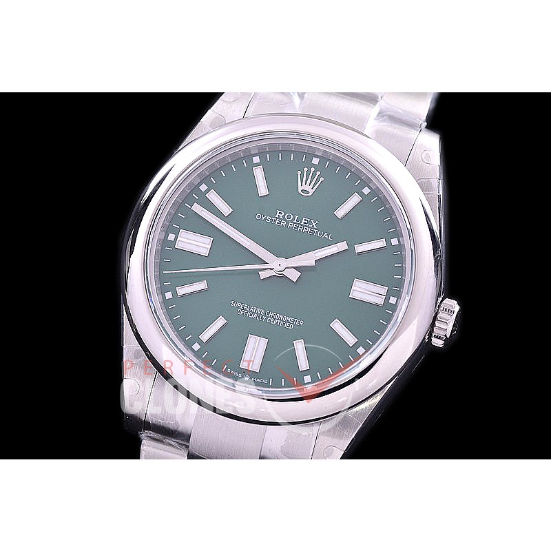 RLOY-41-104S BP Osyter Perpetual 41mm 124300 SS/SS Green Sticks SA 3230