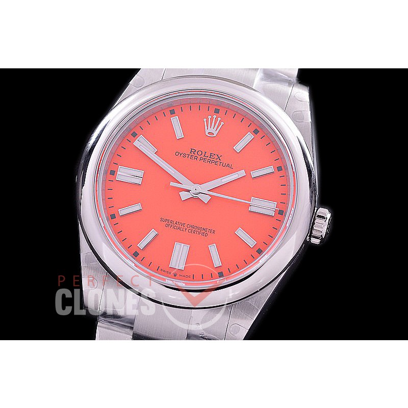 RLOY-41-105 BP Osyter Perpetual 41mm 124300 SS/SS Coral Red Sticks A-2836