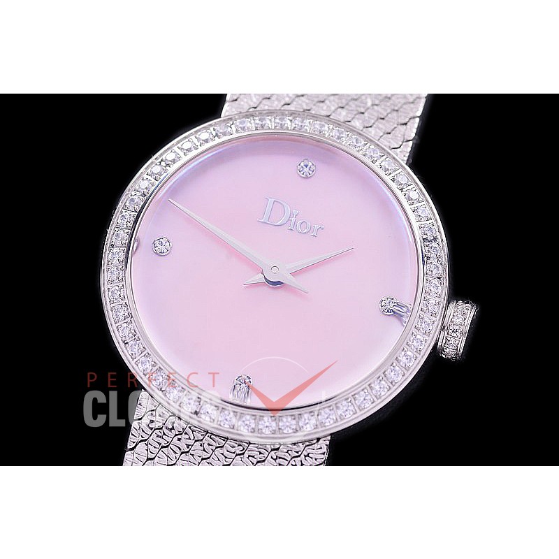 CD-LDDDS-107 La D De Dior Santine SS/SS MOP Pink Swiss Quartz 