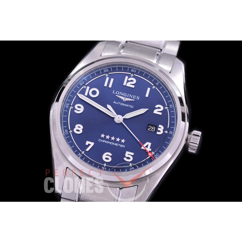 0 0 0 LG-SPW-103 CF Spirit Pilot's Watch Automatic SS/SS Blue Numerals Asian Clone 2892