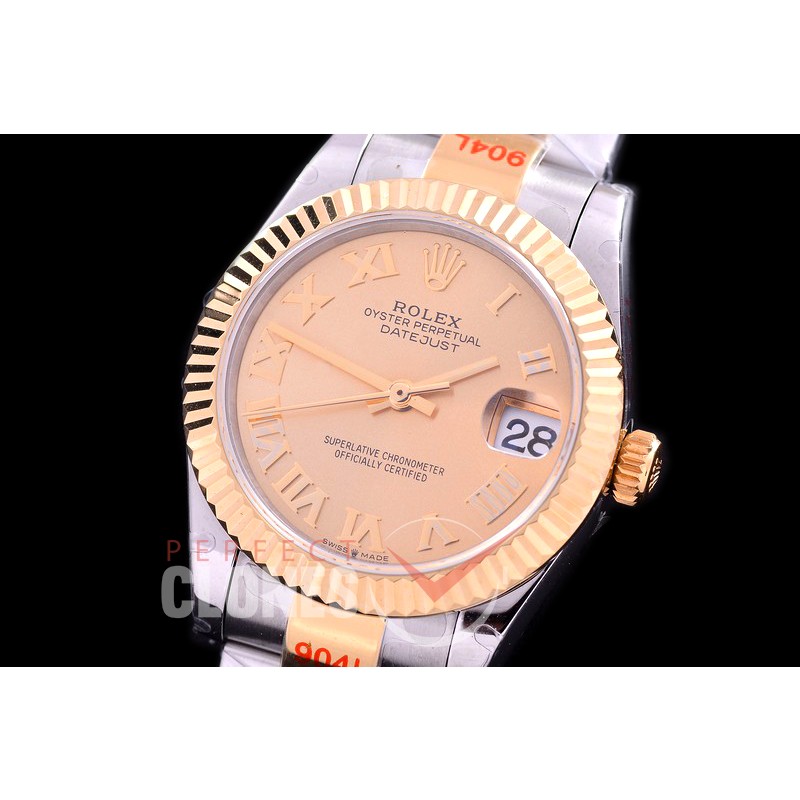 R31DJT-175 GMF 904 Steel Datejust Midsize 278273 SS/YG Fluted/Oyster Gold Roman Asian Clone 2824 