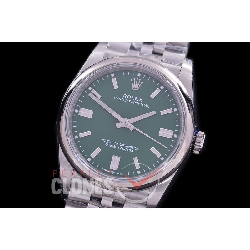 RLOY-36-114S BP Osyter Perpetual 36mm 126000 SS/SS Green Sticks SA 3230