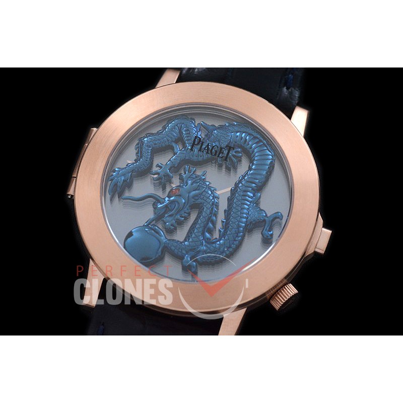 0 0 0 PI-ALP-108 Altiplano Double Jeu Dragon Limited Ed RG/LE Blue Jap Quartz