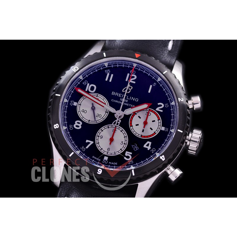 BL-AV8-102 Aviator 8 B01 Chronograph 43 Mosquito SS/LE Black A-7750 