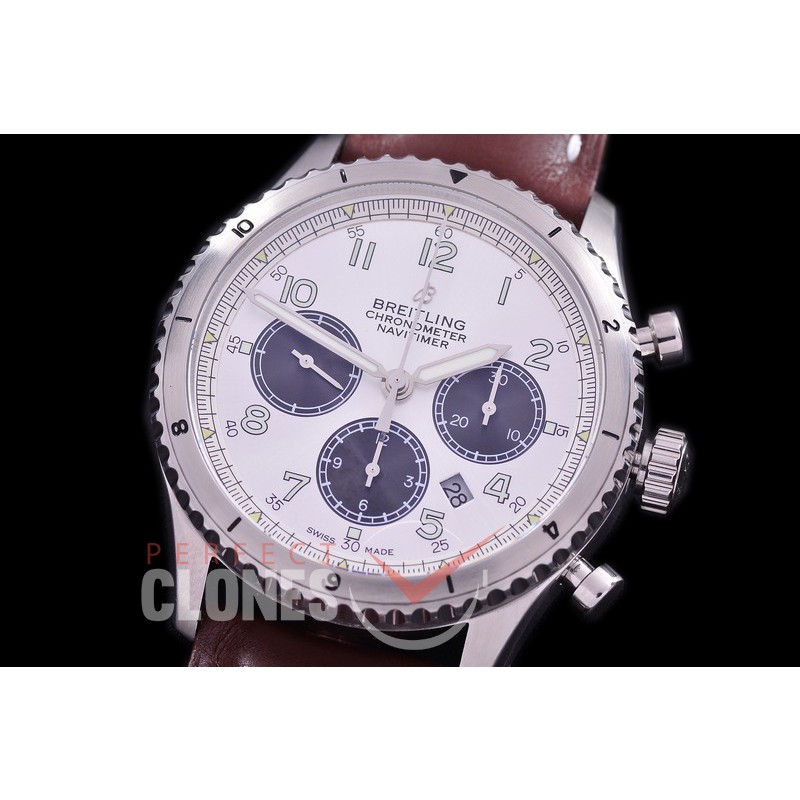 BL-AV8-106 Aviator 8 B01 Chronograph 43 Mosquito SS/LE White A-7750 