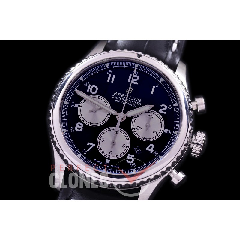 BL-AV8-107 Aviator 8 B01 Chronograph 43 Mosquito SS/LE Black A-7750 