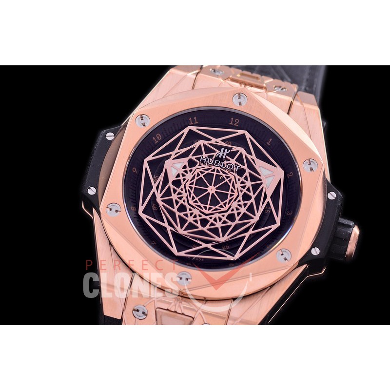 HB-SB-112 DF Big Bang Sang Bleu 45mm RG/LE Black Miyota 8215 Modified 