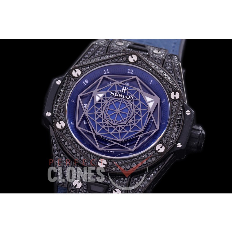 HB-SB-123D DF Big Bang Sang Bleu 45mm PVD/LE Blue Miyota 8215 Modified 